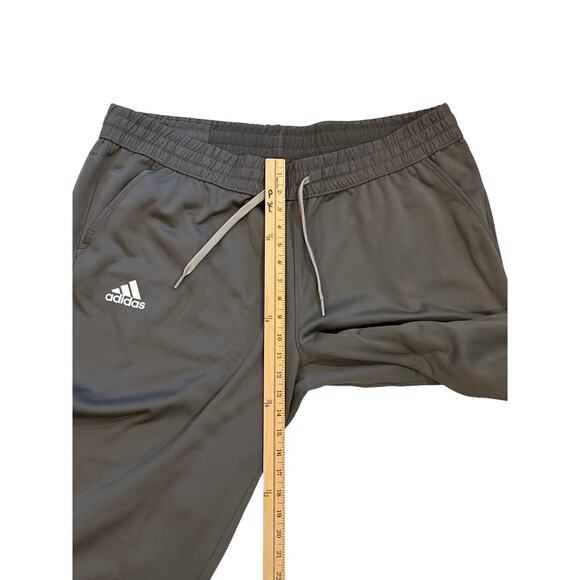 Adidas Pants Mens Size 2XL Gray Performance Fleece Lined Open Hem Zip Ankles - Picture 11 of 13